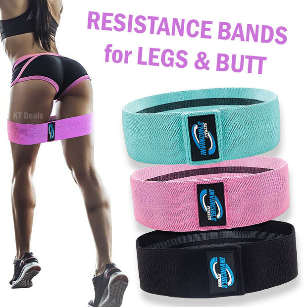 Workout Resistance Bands Loop Set Fitness Yoga Legs & Butt Workout Exercise Band - Hinaguit Health